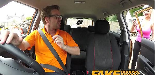  Fake Driving School Big Tits babe Fucks her instructor to pass her test